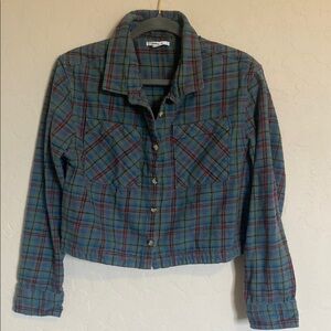 O'Neill Green and Red Plaid Shirt